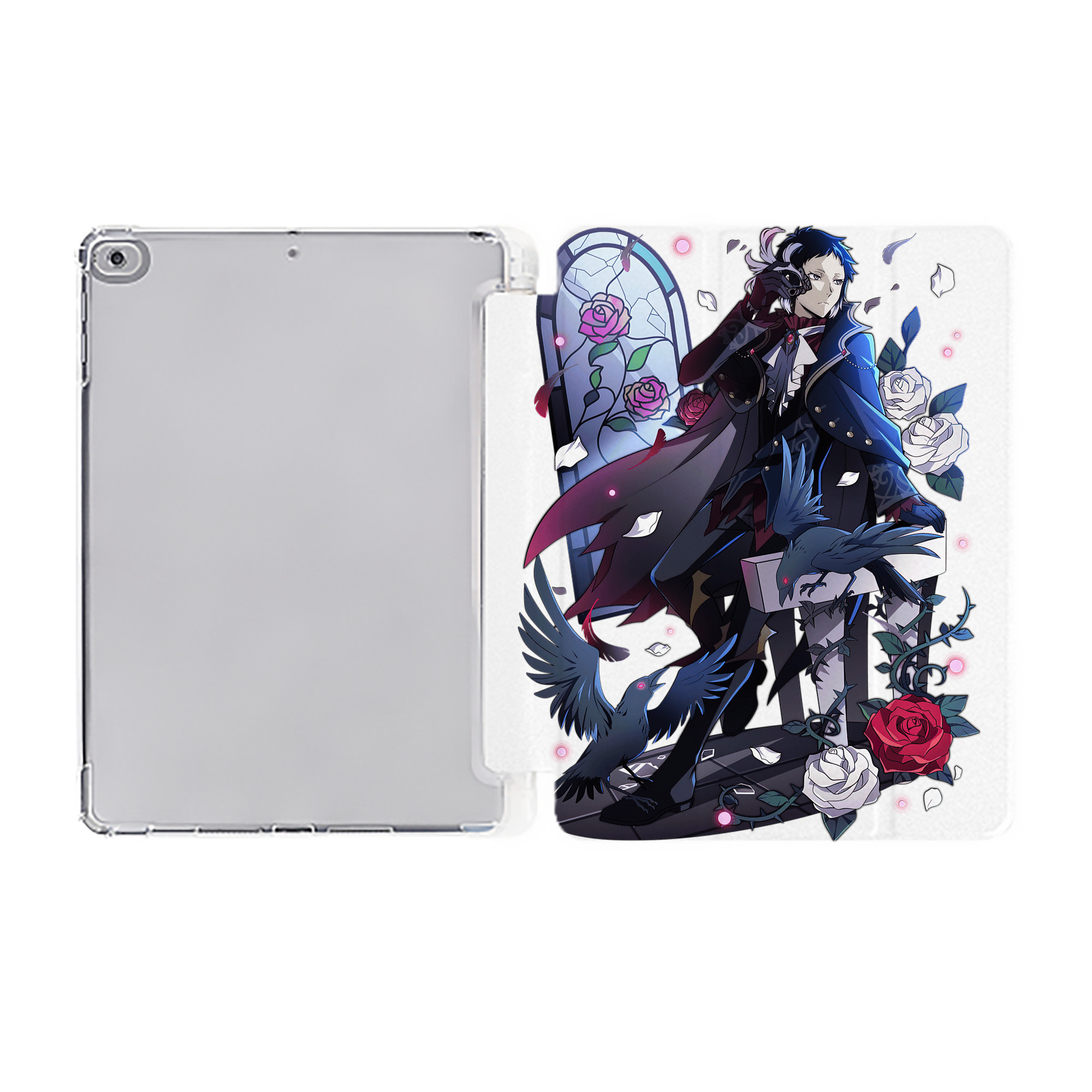 （画像用） 文豪ストレイドッグス Bungo Stray Dogs IPad ケース ペン収納付き 三つ折りスタンド PUレザー×シリコン 対応機種9.5/10.5/10.9インチ